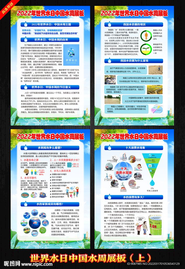 2022年世界水日中国水周海报