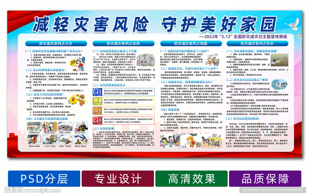 2022年防災減災日宣傳展板