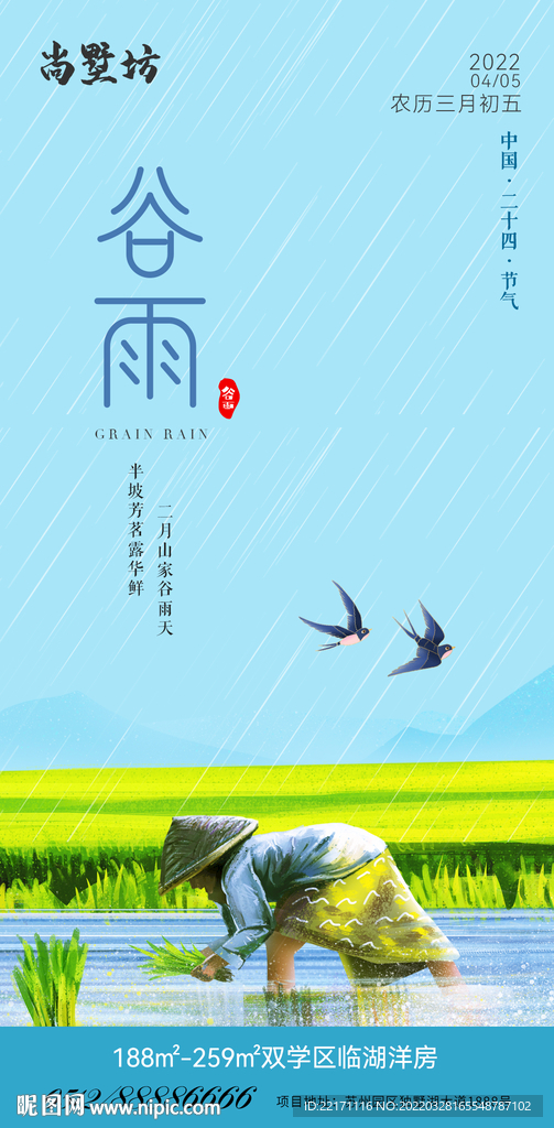 谷雨海报图片