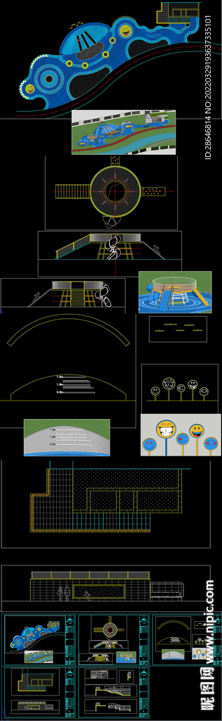 儿童游乐园场地规划CAD图纸