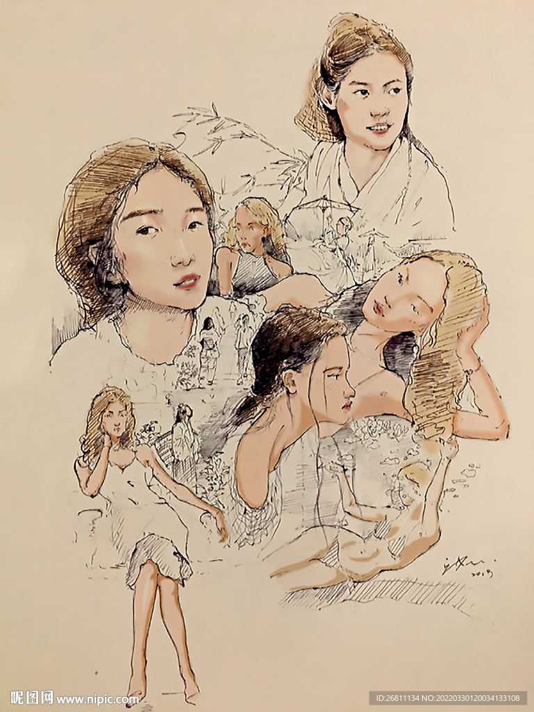 女子插畫