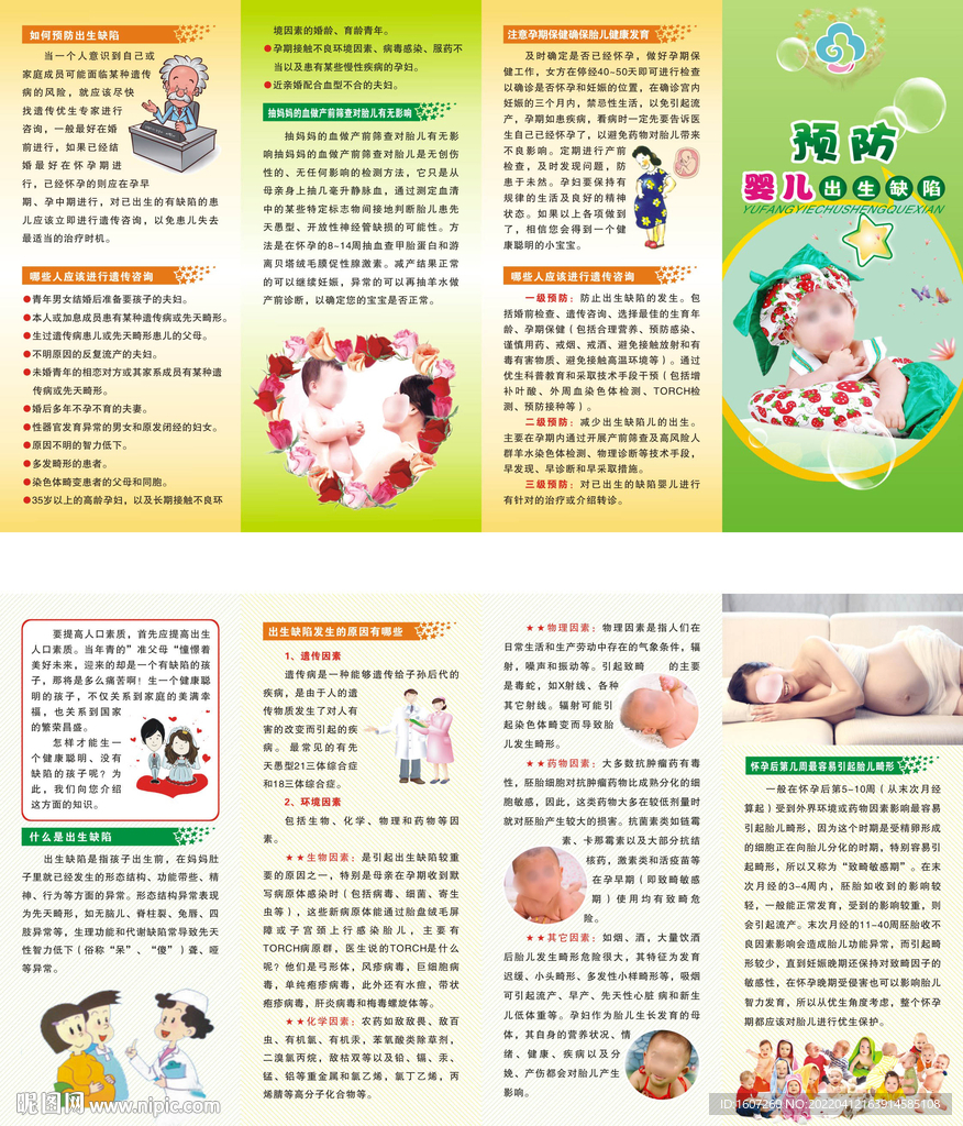 預(yù)防嬰兒缺陷四折頁
