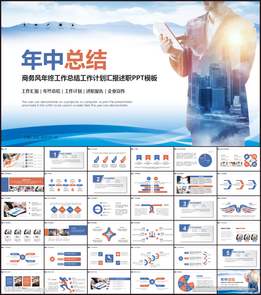 簡約商務(wù)2022年終總結(jié)匯報