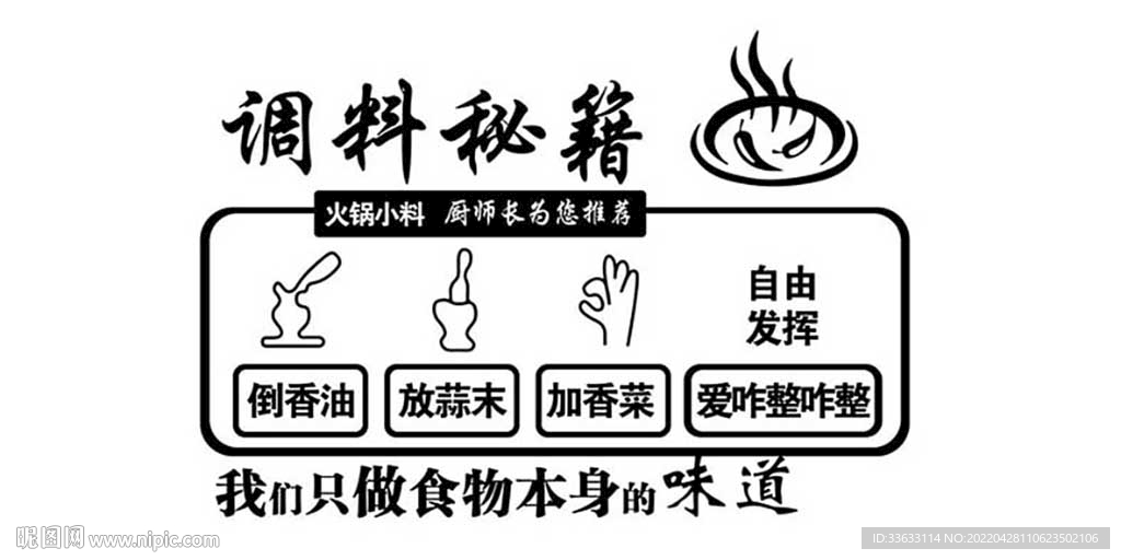 文化墻  調(diào)料秘籍 火鍋店文化