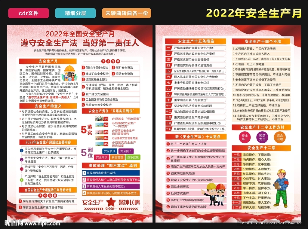 2022年全国安全生产月宣传单图片