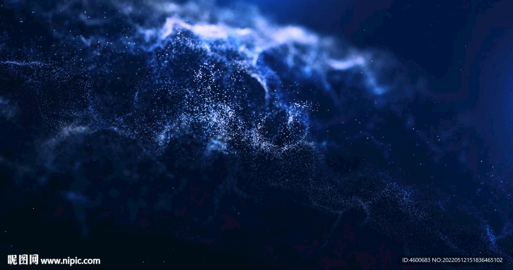 抽象唯美蓝色粒子视频动态主视觉