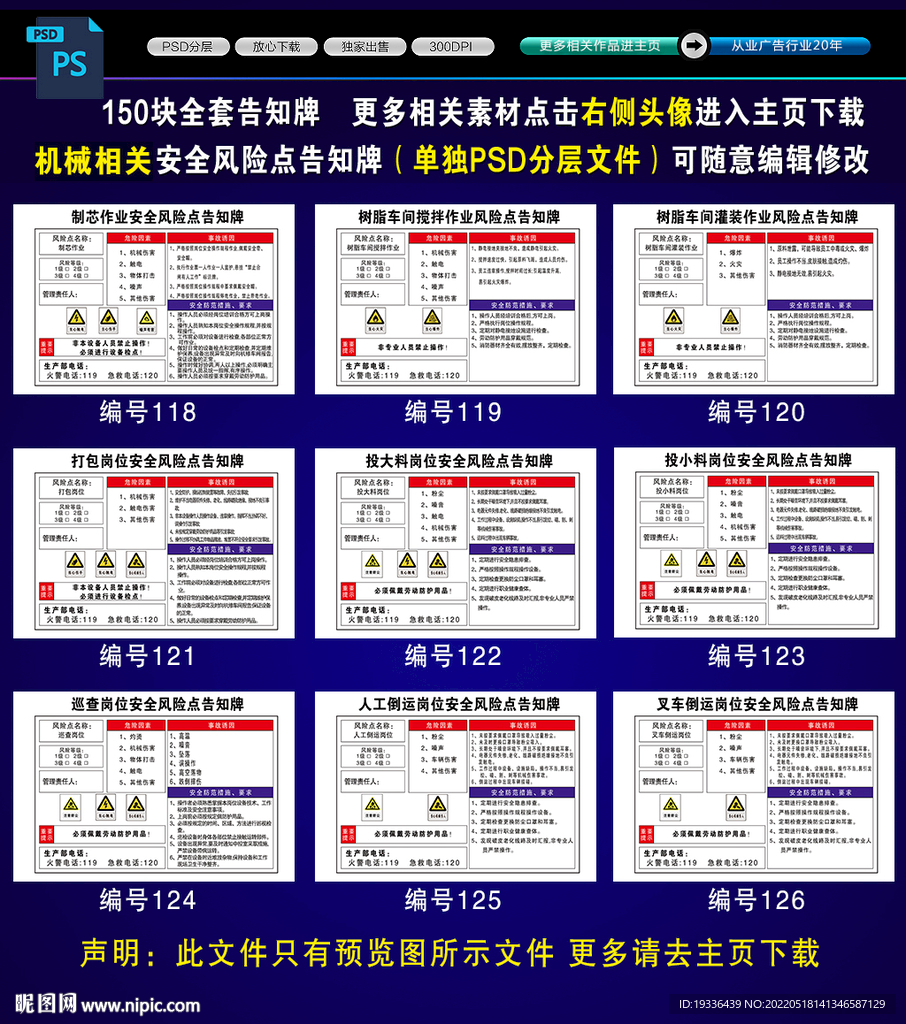  崗位-作業安全風險點告知牌