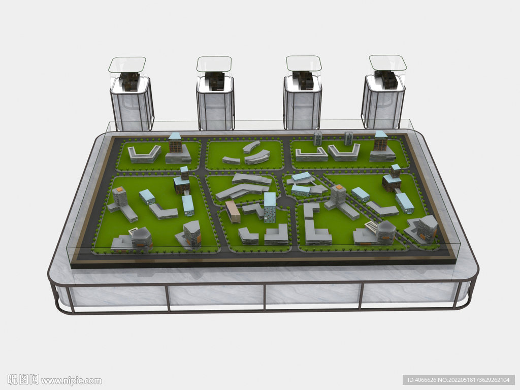 精致沙盤3d模型
