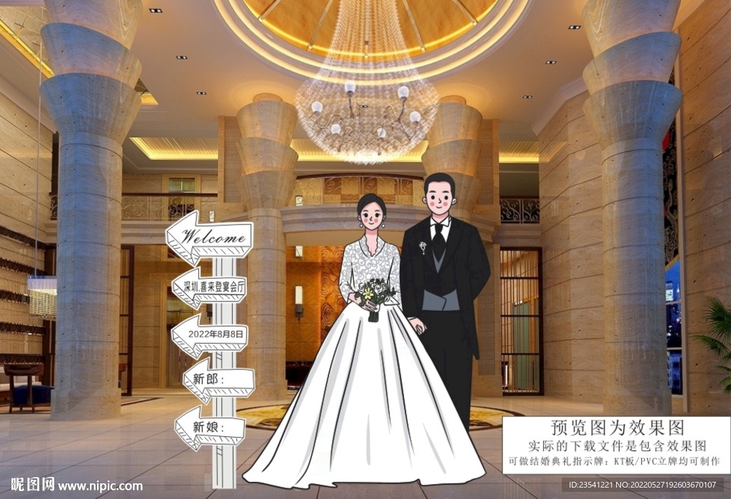 婚禮指示牌