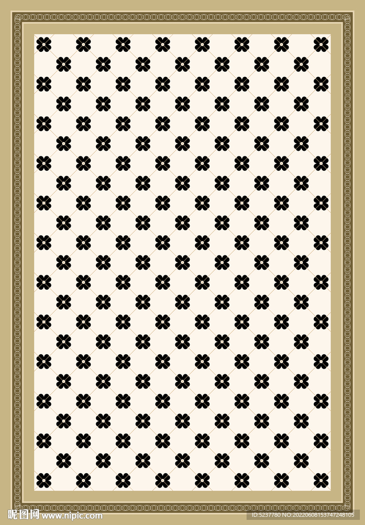四葉草拼花圖