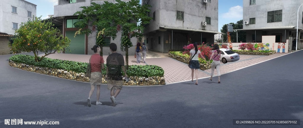 鄉(xiāng)村振興美麗鄉(xiāng)村改造綠化效果圖