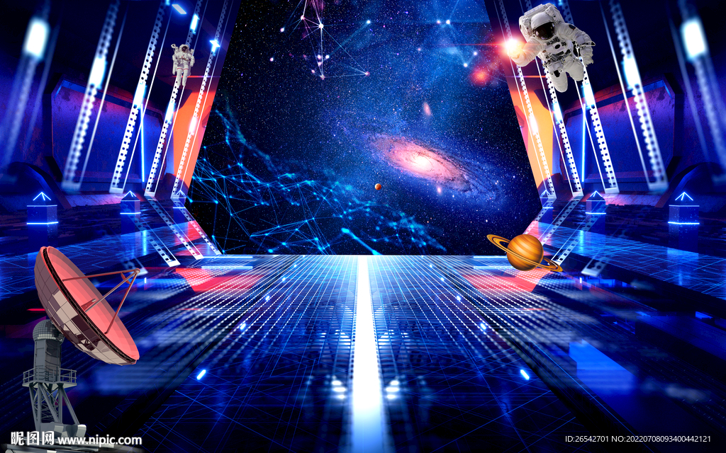 宇宙星空星球背景墻