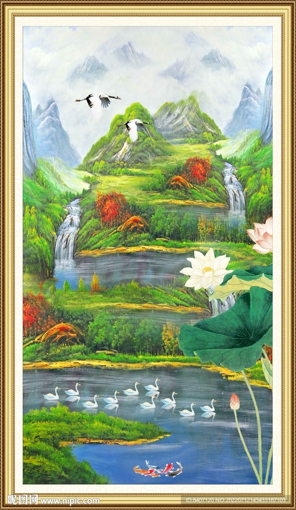 山水油畫