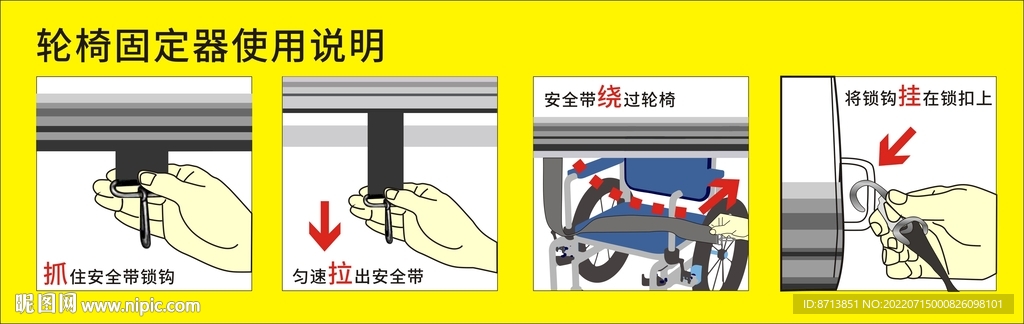 輪椅固定帶說明書