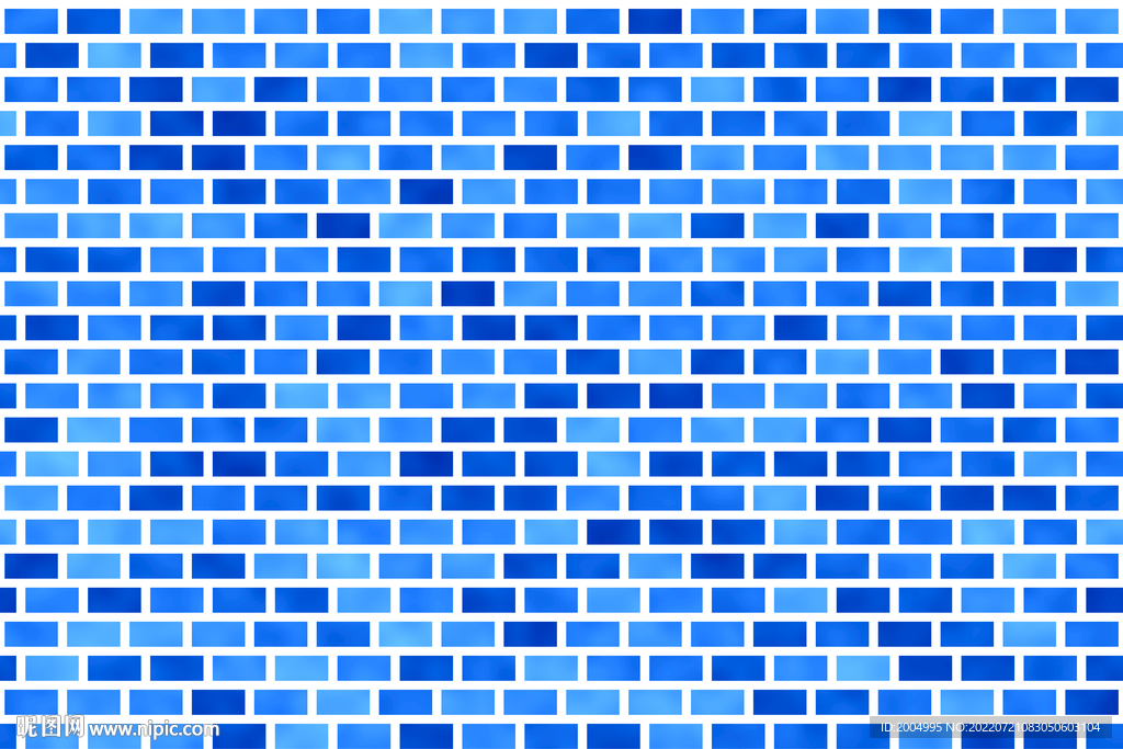 蓝色艺术砖墙纸