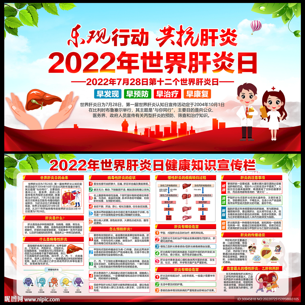 2022年世界肝炎日宣传展板