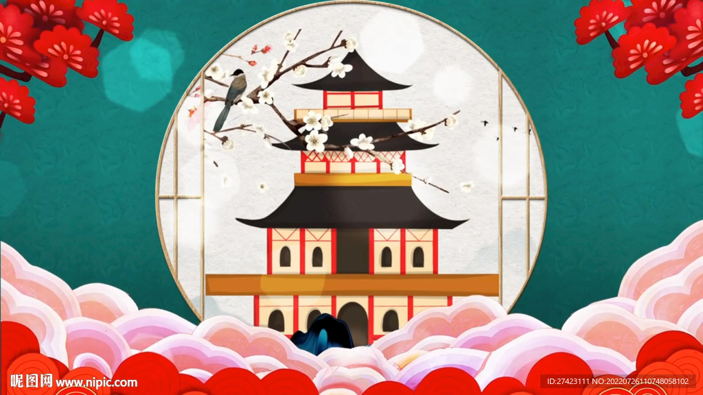 小茶館 少兒舞蹈 舞臺背景視頻
