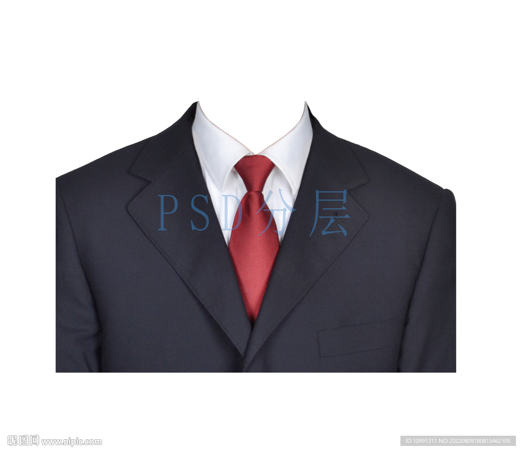 红色领带西装领带PSD素材