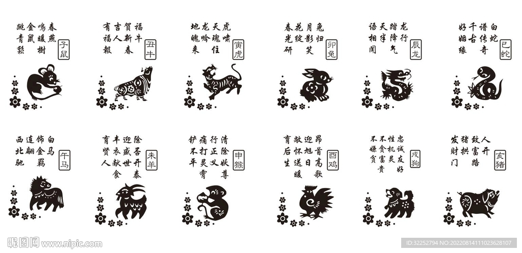 十二生肖圖案生肖圖