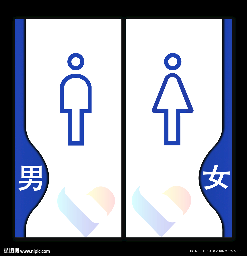 男女卫生间标牌