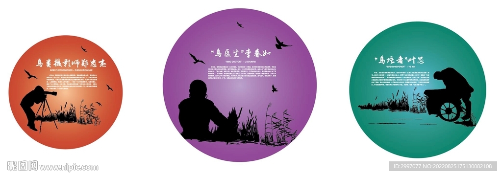 鳥類濕地剪影