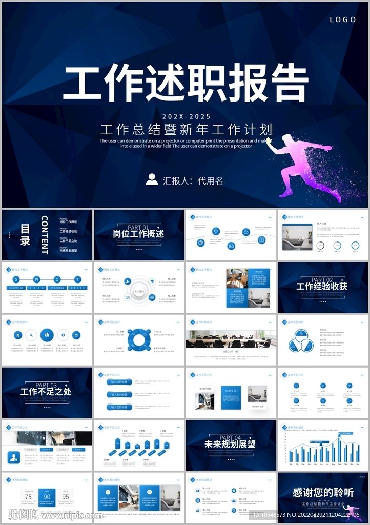 工作述職報告計劃總結ppt
