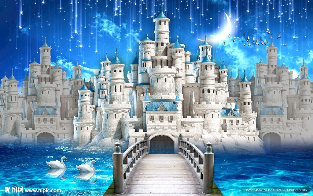 梦幻城堡走道背景墙
