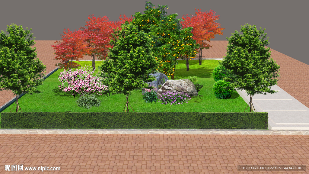 小花坛绿化设计