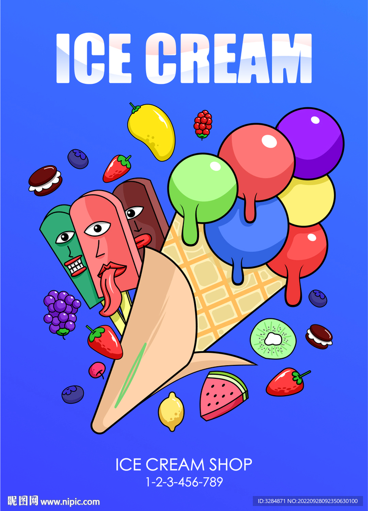 冰淇淋创意海报