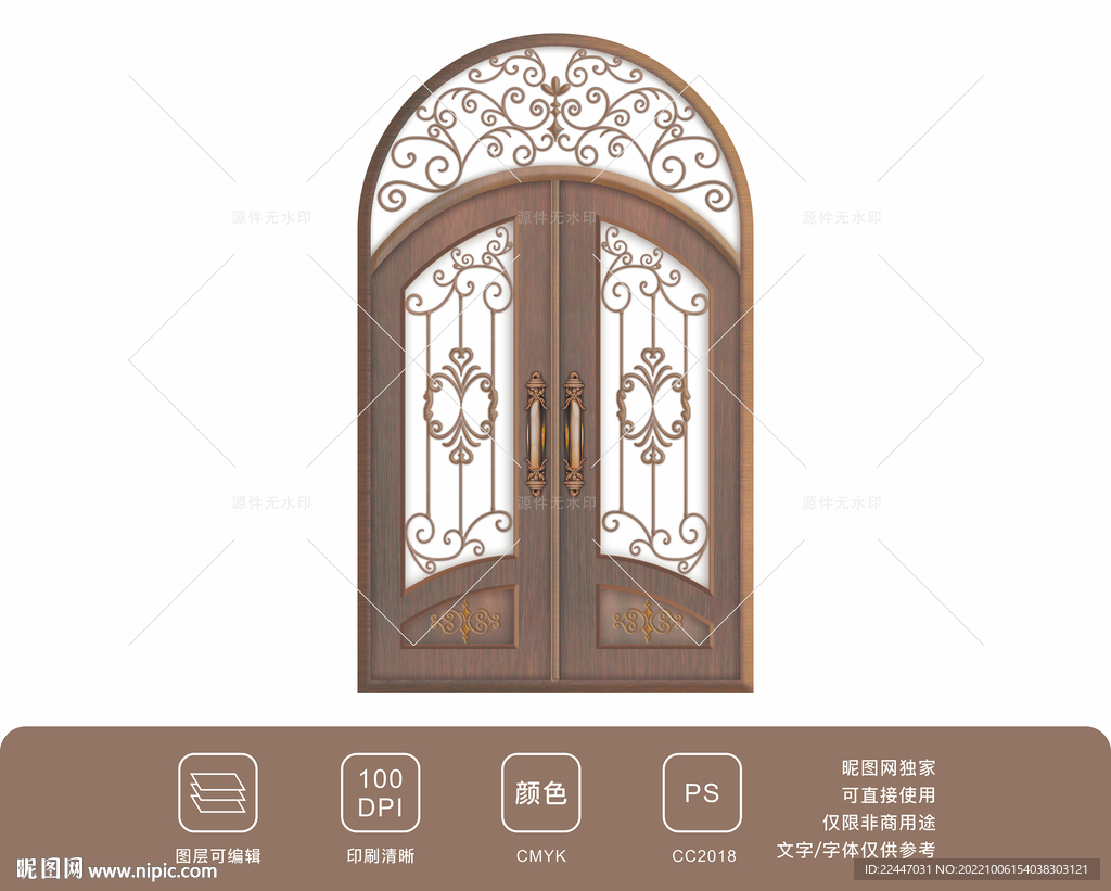 舞臺道具歐式卡通銅門鐵門