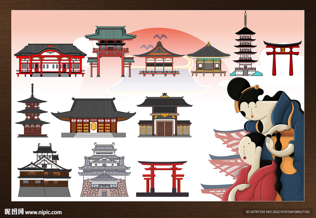 矢量日本古典建筑系列