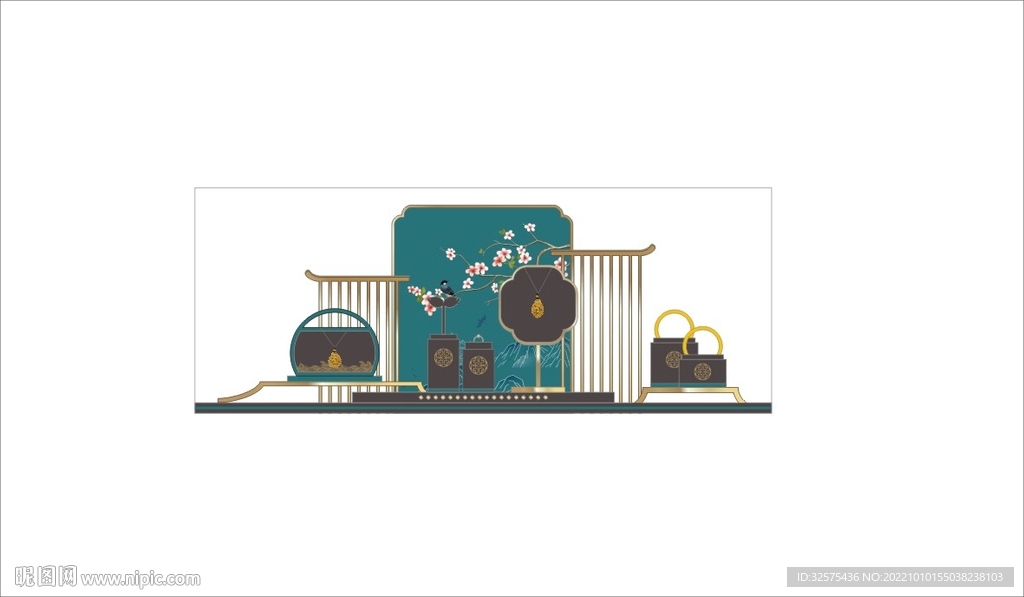黃金古法珠寶展柜櫥窗