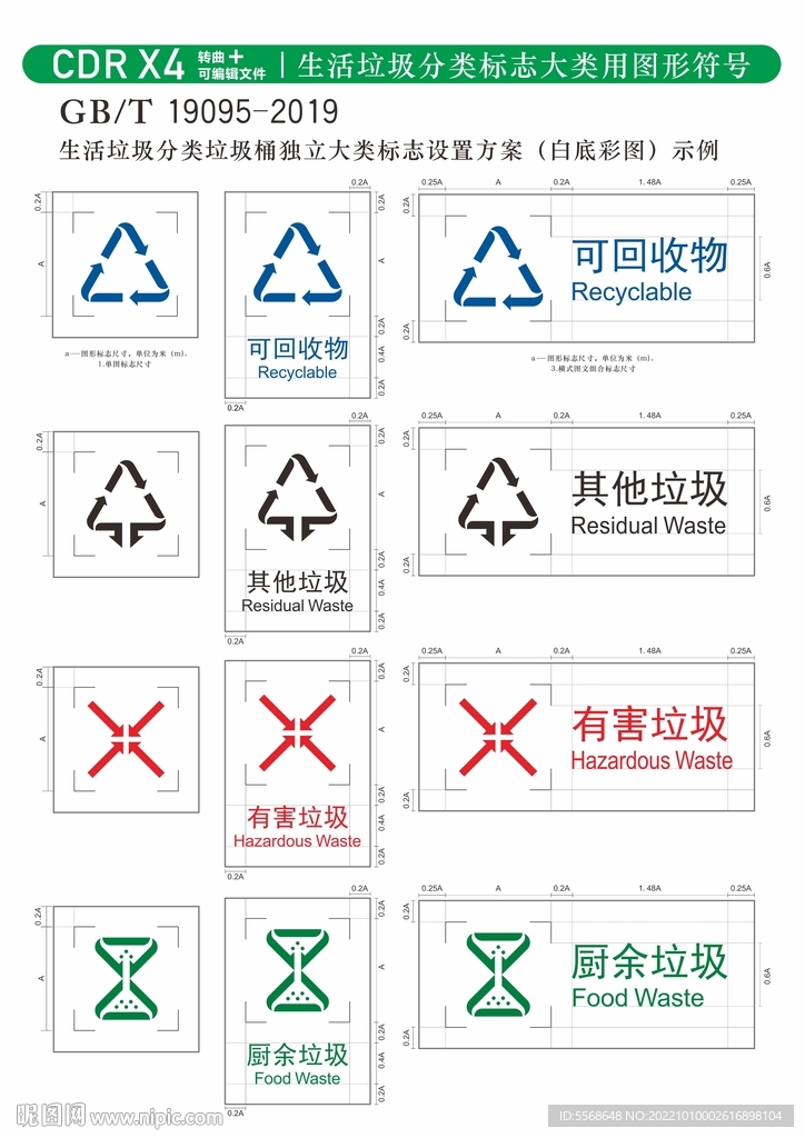 垃圾分类图标