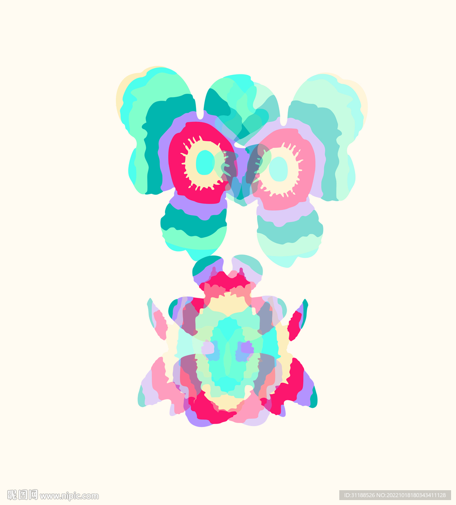 彩色花