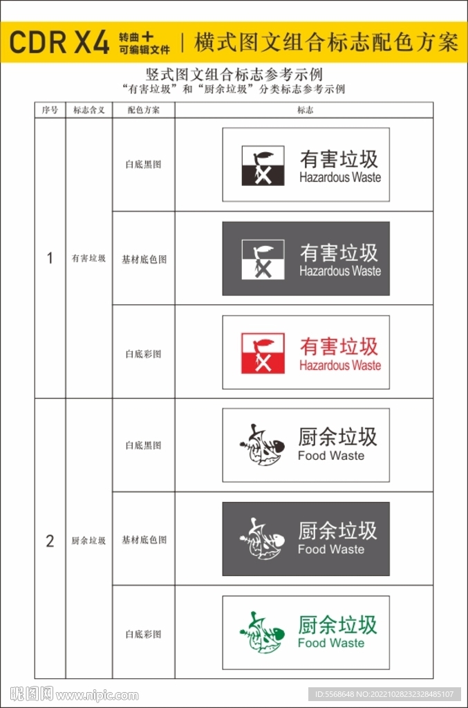 垃圾分类图标