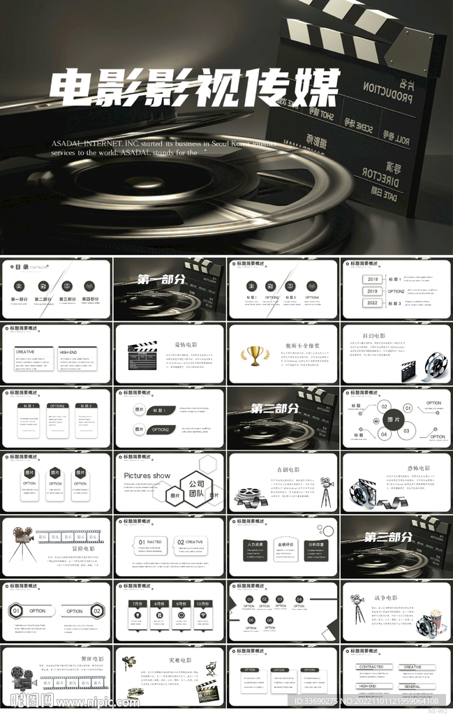 電影影視傳媒年終工作總結(jié)PPT