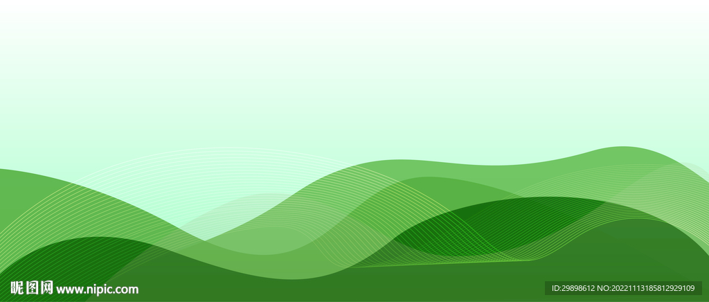 动感曲线抽象山水线条绿水青山