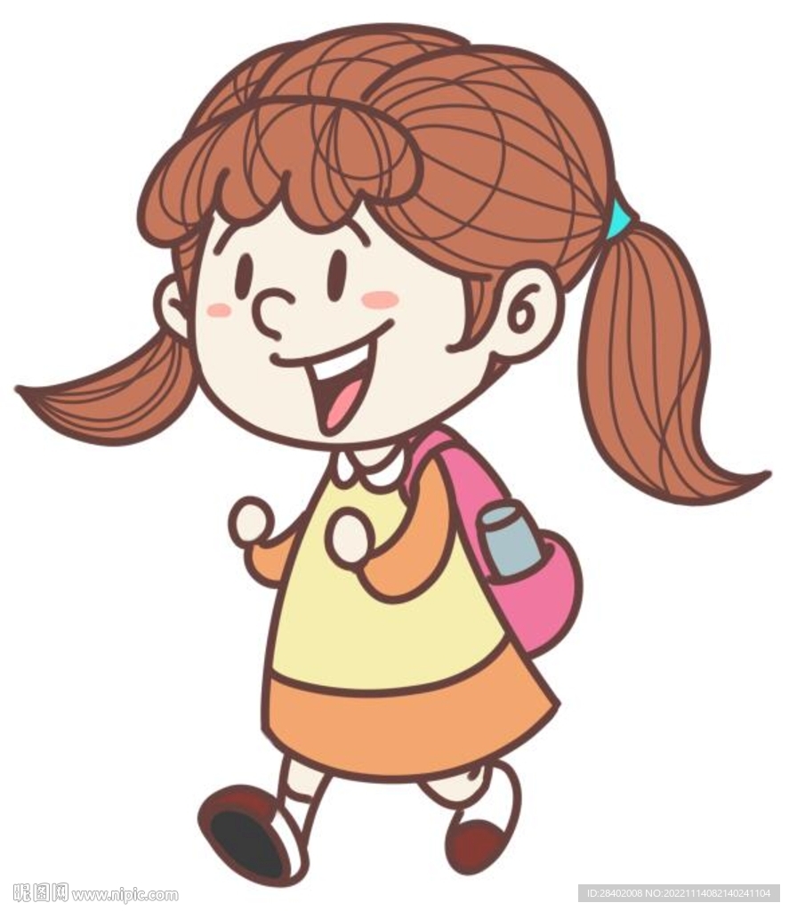 背書包的小女孩