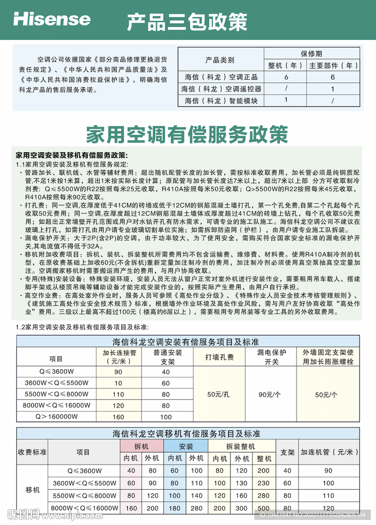 海信產(chǎn)品三包政策