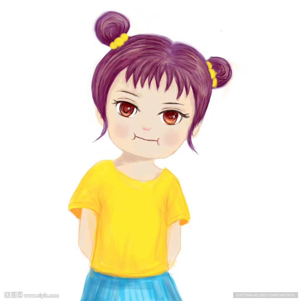 小女孩兒童插畫 