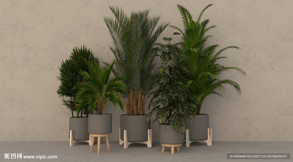 綠植盆栽su模型