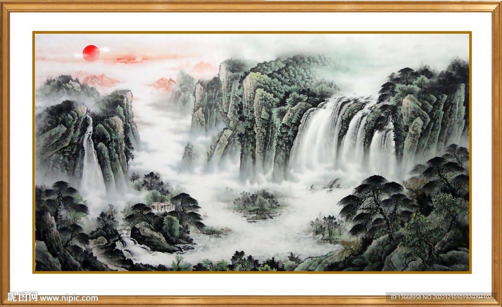 水墨畫錦繡河山