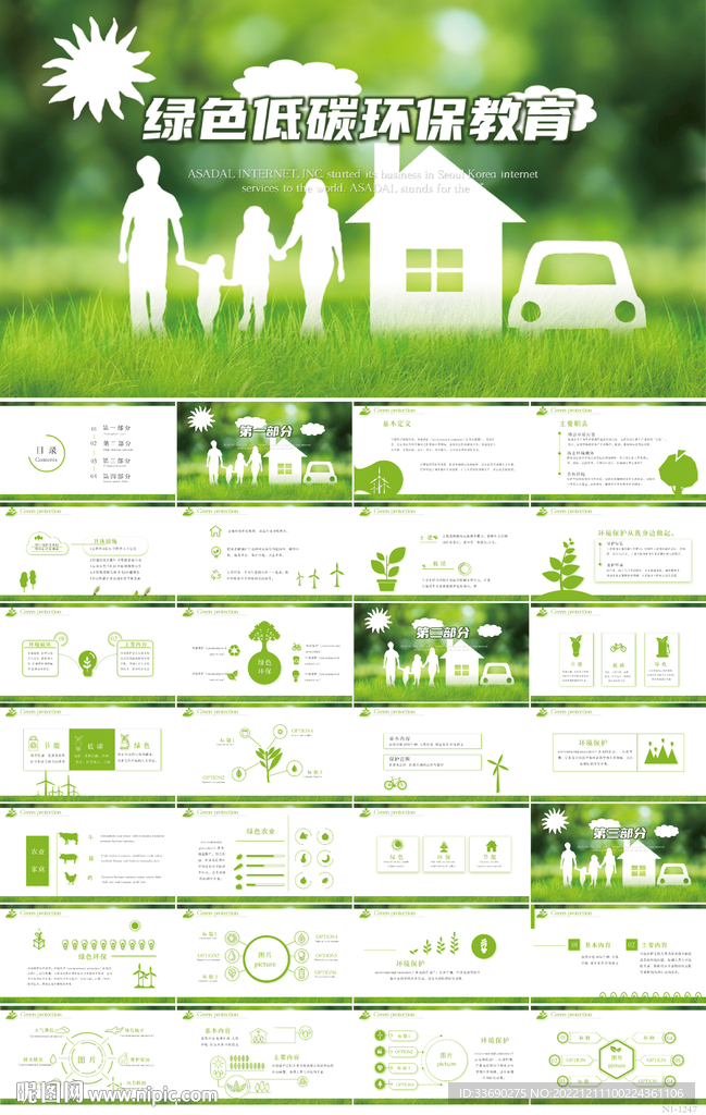绿色低碳环保教育PPT模板