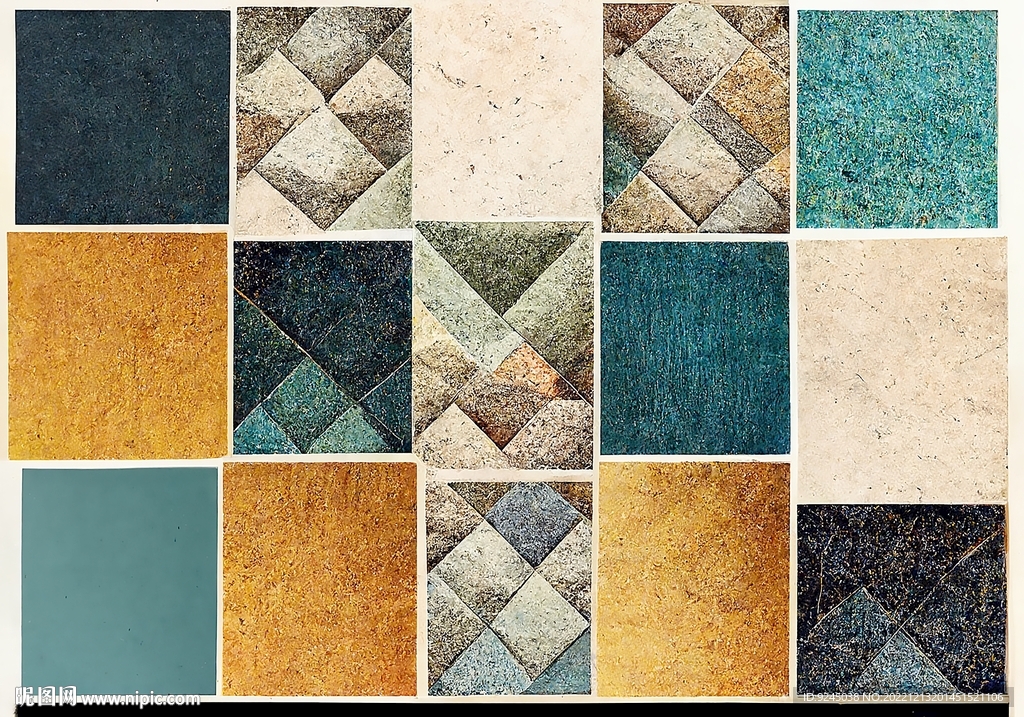 现代简约抽象几何地毯地垫设计