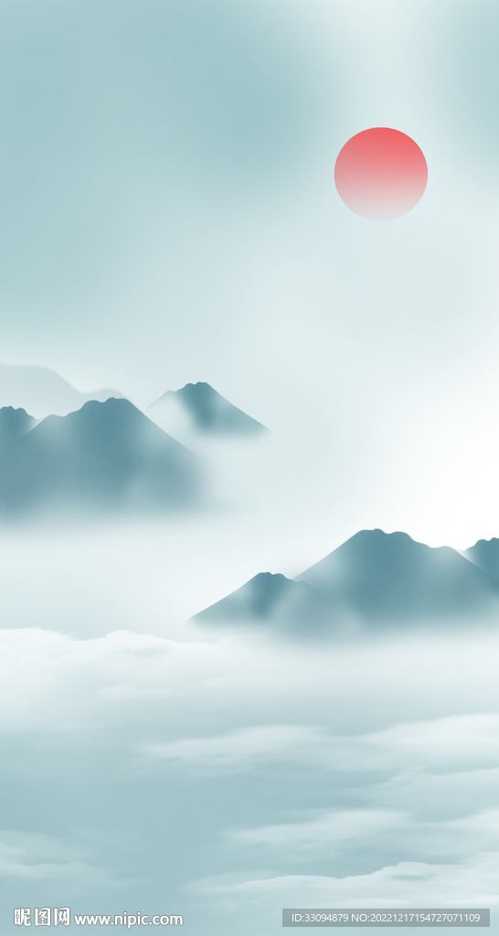 高清分層山水背景 