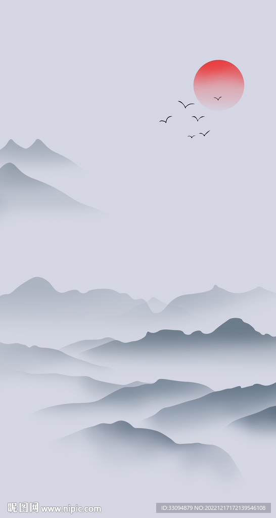 高清分層山水背景