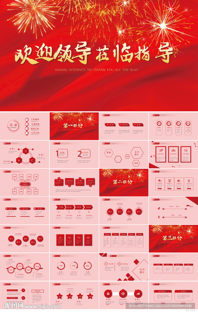 熱烈歡迎上級領導蒞臨指導PPT