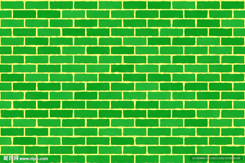 绿色无缝拼接砖墙