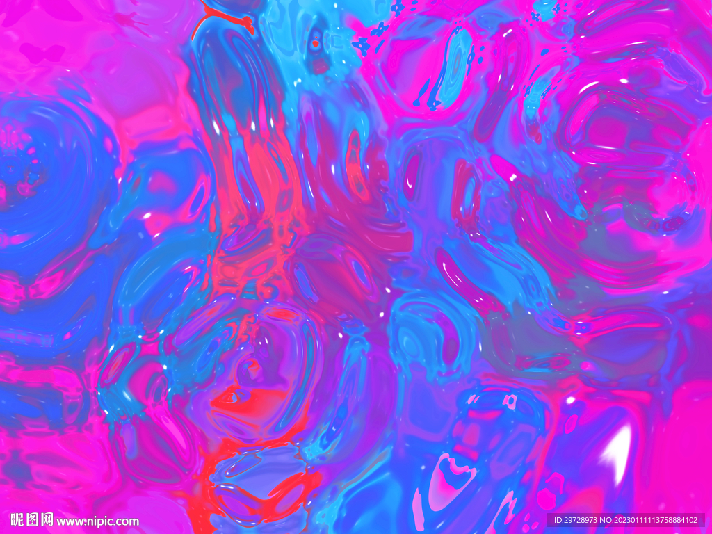 蓝紫色流体艺术画