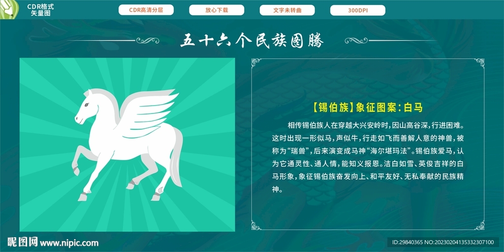 五十六個民族  錫伯族白馬